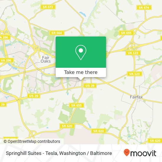 Mapa de Springhill Suites - Tesla