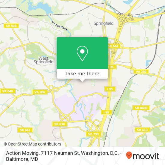 Mapa de Action Moving, 7117 Neuman St