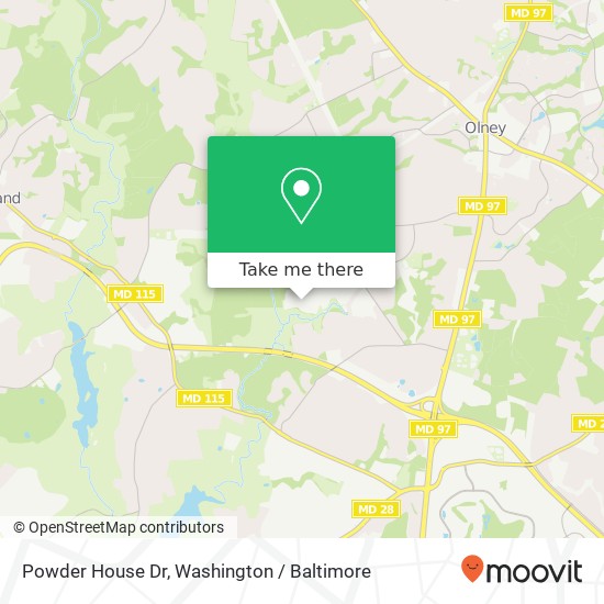 Powder House Dr, Rockville, MD 20853 map