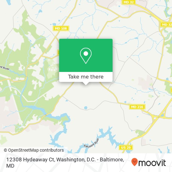 12308 Hydeaway Ct, Highland, MD 20777 map