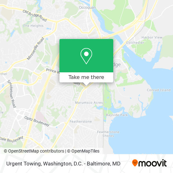 Urgent Towing map