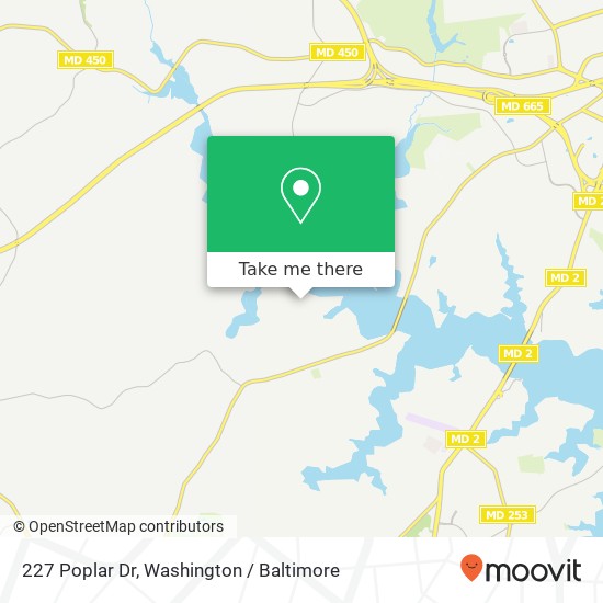 Mapa de 227 Poplar Dr, Riva, MD 21140