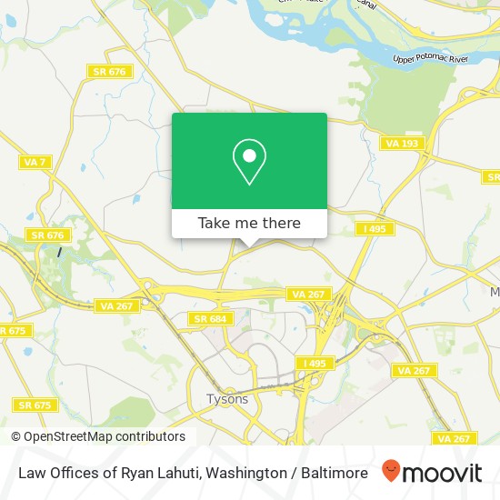 Mapa de Law Offices of Ryan Lahuti, Lewinsville Rd