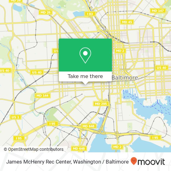 Mapa de James McHenry Rec Center