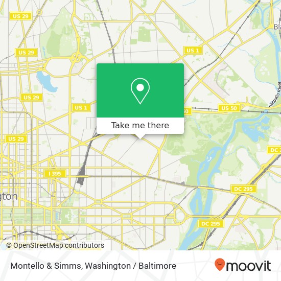 Mapa de Montello & Simms, Washington, DC 20002