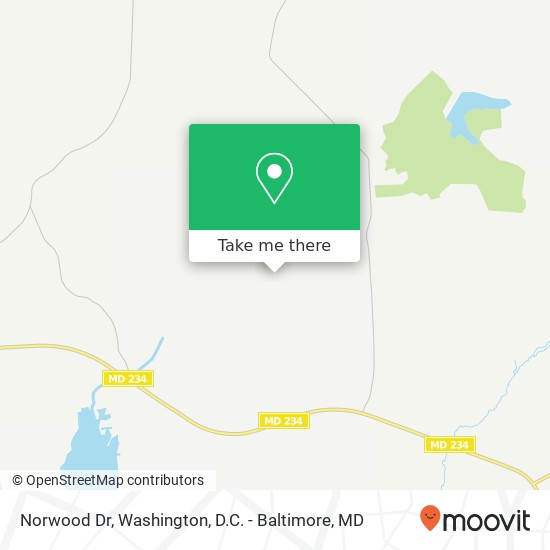 Mapa de Norwood Dr, Charlotte Hall, MD 20622