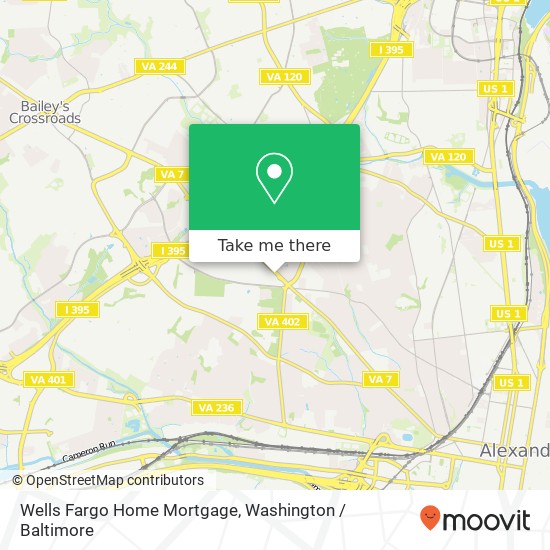 Mapa de Wells Fargo Home Mortgage, 3624 King St