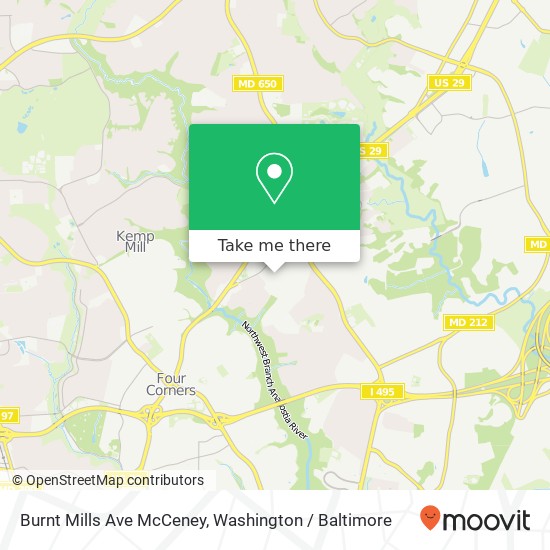 Burnt Mills Ave McCeney, Silver Spring, MD 20901 map