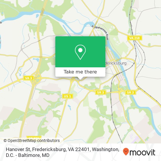 Hanover St, Fredericksburg, VA 22401 map