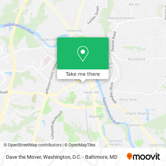 Dave the Mover map
