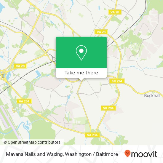 Mavana Nails and Waxing map