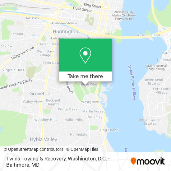 Mapa de Twins Towing & Recovery