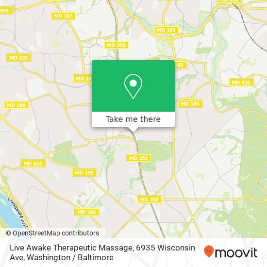 Live Awake Therapeutic Massage, 6935 Wisconsin Ave map