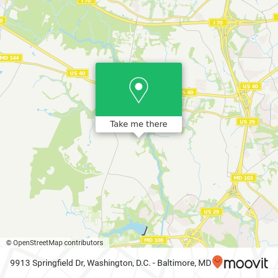 9913 Springfield Dr, Ellicott City, MD 21042 map