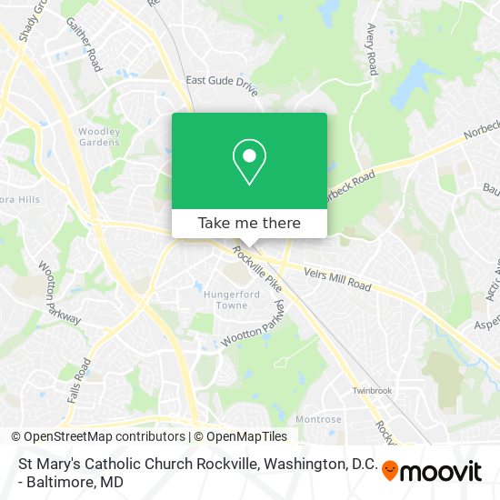 Mapa de St Mary's Catholic Church Rockville