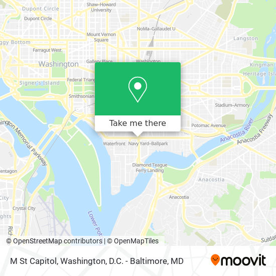 M St Capitol map