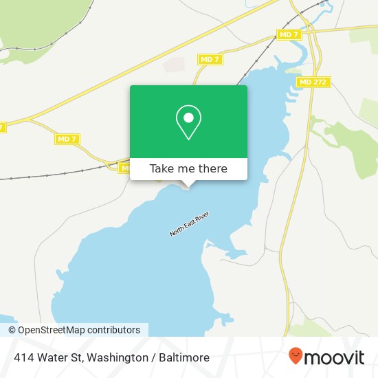Mapa de 414 Water St, Charlestown, MD 21914