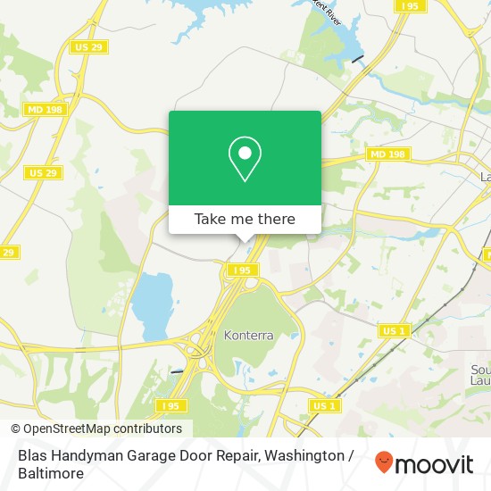 Mapa de Blas Handyman Garage Door Repair, 14501 Sweitzer Ln
