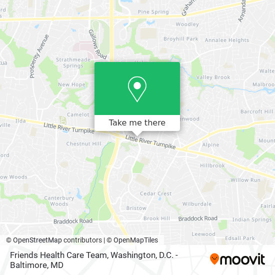 Friends Health Care Team map