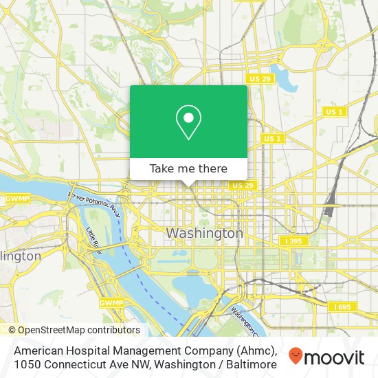 Mapa de American Hospital Management Company (Ahmc), 1050 Connecticut Ave NW