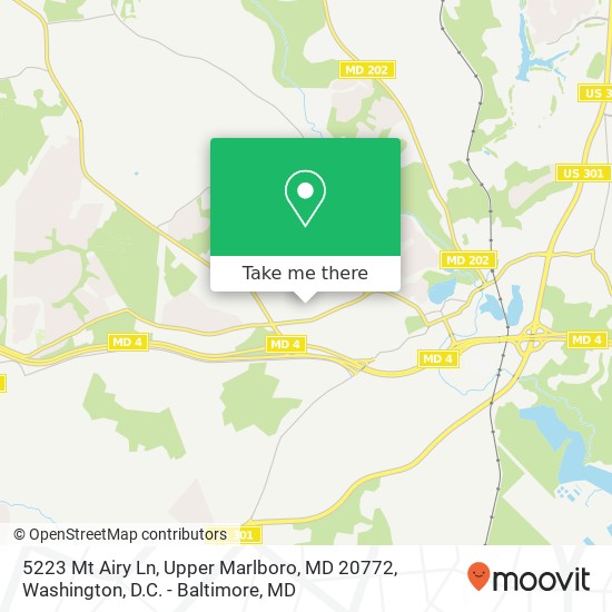 Mapa de 5223 Mt Airy Ln, Upper Marlboro, MD 20772