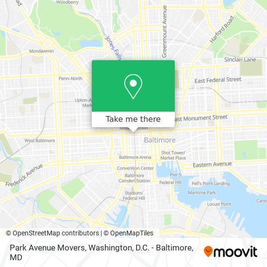 Park Avenue Movers map