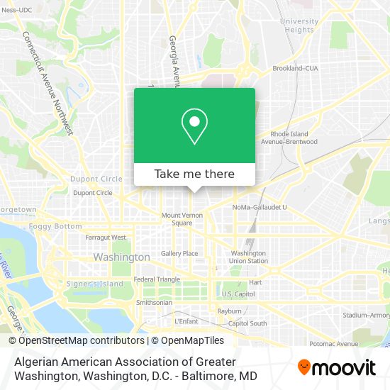 Algerian American Association of Greater Washington map