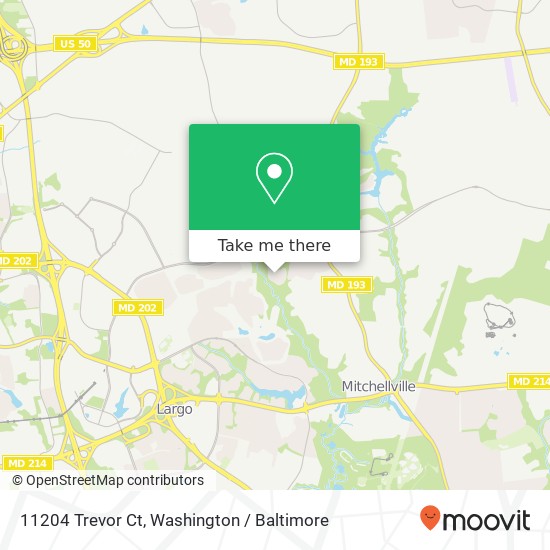 Mapa de 11204 Trevor Ct, Bowie, MD 20721