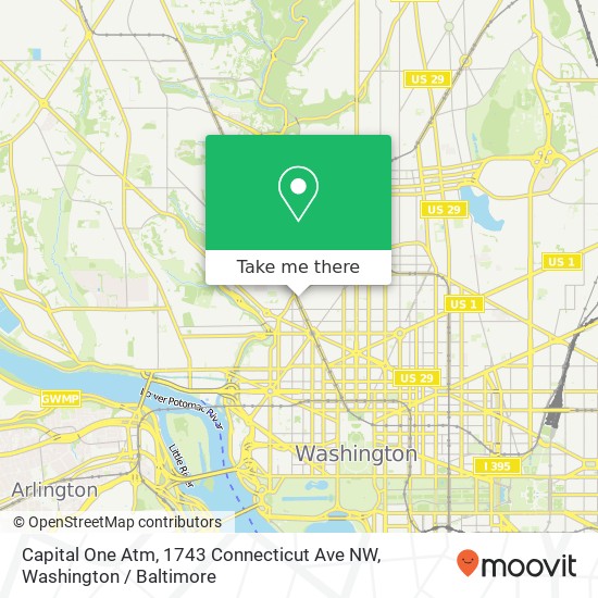 Capital One Atm, 1743 Connecticut Ave NW map