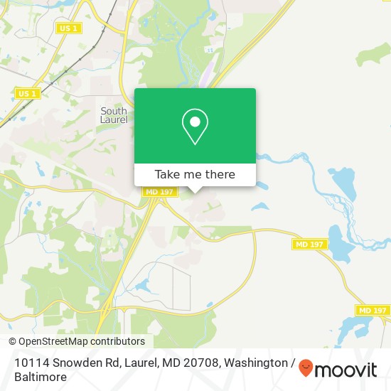 Mapa de 10114 Snowden Rd, Laurel, MD 20708