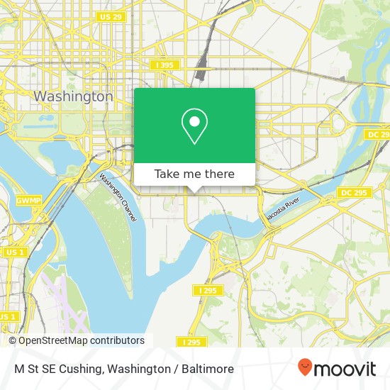 Mapa de M St SE Cushing, Washington, DC 20003