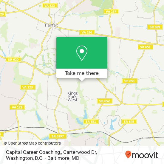 Mapa de Capital Career Coaching,, Carterwood Dr