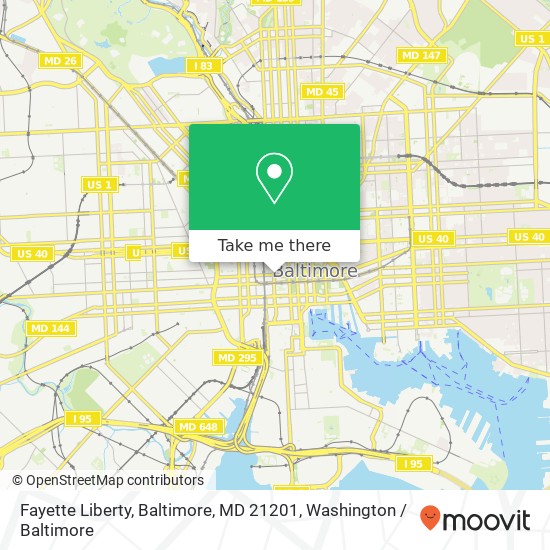 Fayette Liberty, Baltimore, MD 21201 map