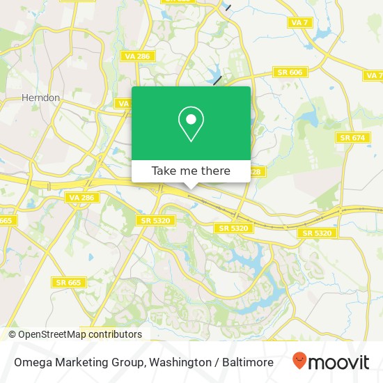 Mapa de Omega Marketing Group, 11654 Plaza America Dr