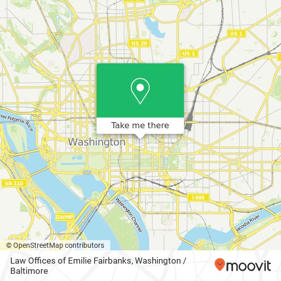 Mapa de Law Offices of Emilie Fairbanks, 419 7th St NW