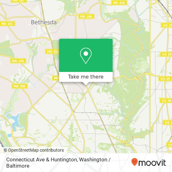 Mapa de Connecticut Ave & Huntington, Washington, DC 20015