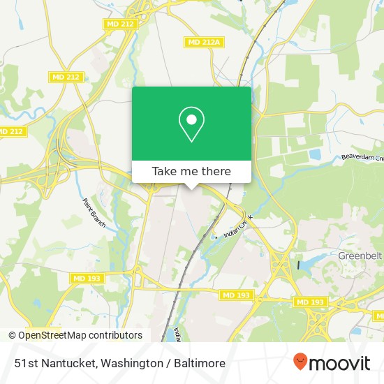 Mapa de 51st Nantucket, College Park, MD 20740