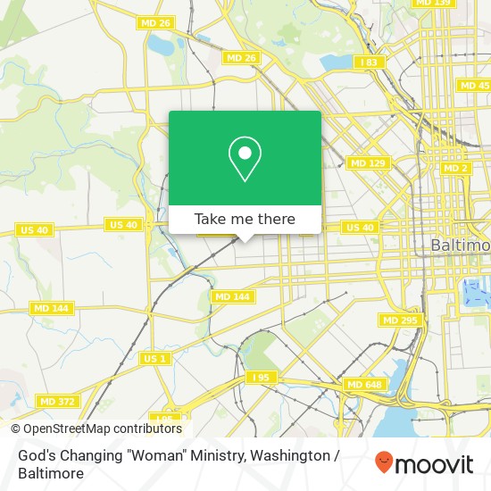 Mapa de God's Changing "Woman" Ministry, 200 N Bentalou St