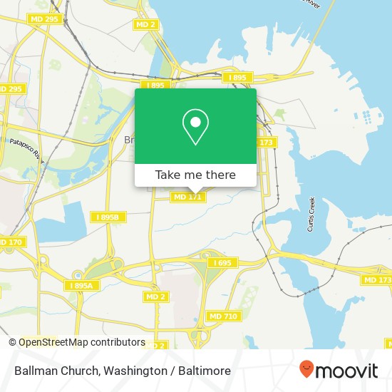 Mapa de Ballman Church, Brooklyn, MD 21225