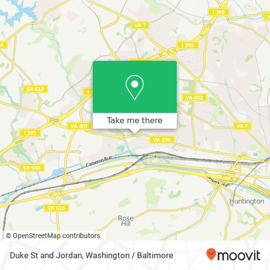 Mapa de Duke St and Jordan, Alexandria, VA 22304