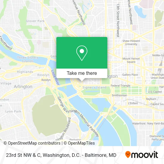 23rd St NW & C map