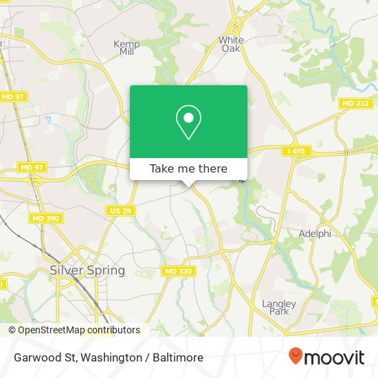 Mapa de Garwood St, Silver Spring, MD 20901