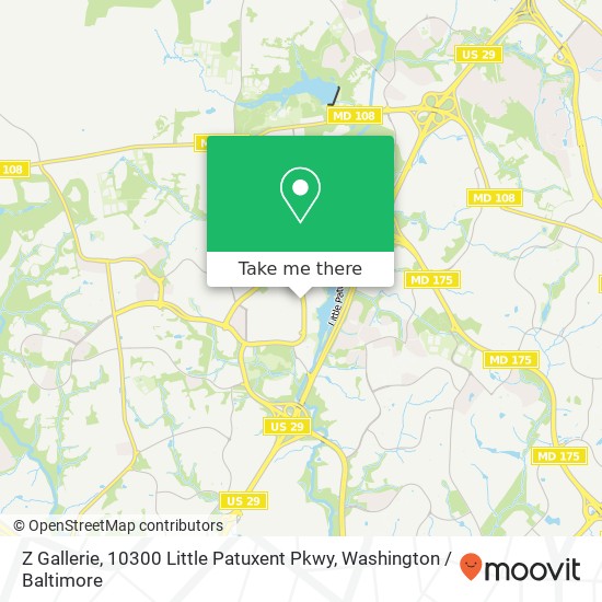 Mapa de Z Gallerie, 10300 Little Patuxent Pkwy