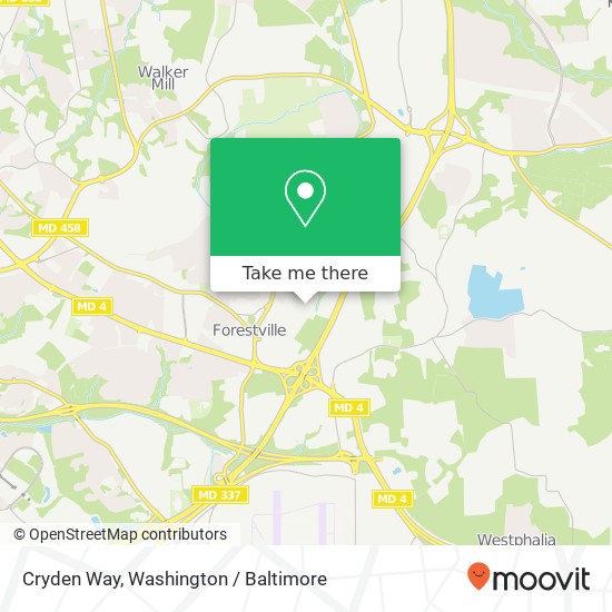 Cryden Way, District Heights (FORESTVILLE), MD 20747 map