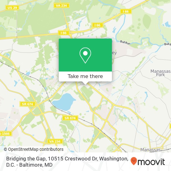Bridging the Gap, 10515 Crestwood Dr map