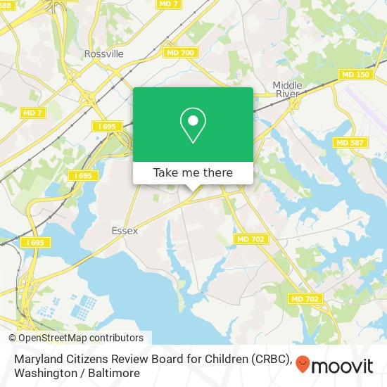 Maryland Citizens Review Board for Children (CRBC) map