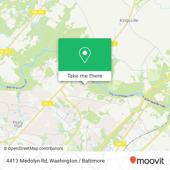 Mapa de 4413 Medolyn Rd, Perry Hall, MD 21128