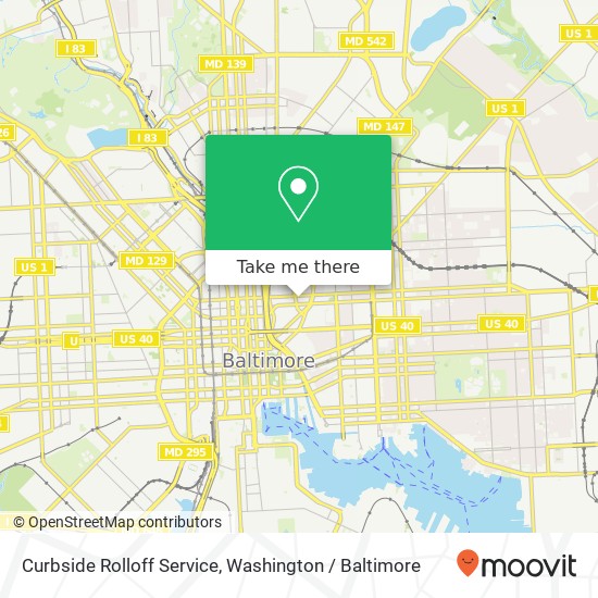 Mapa de Curbside Rolloff Service, 700 E Monument St