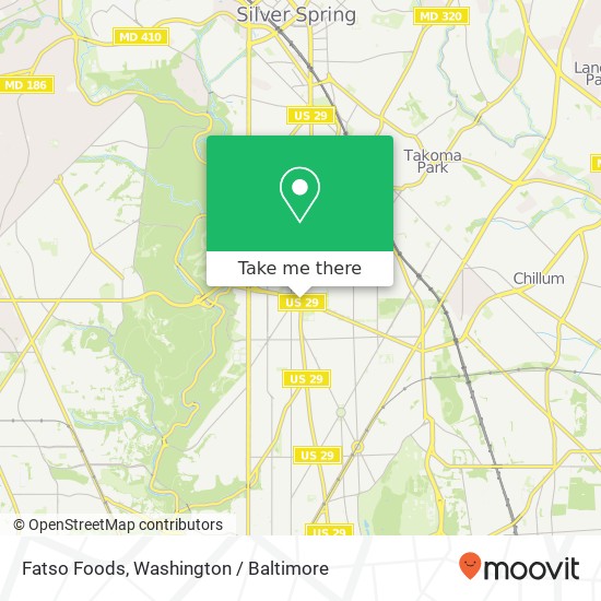 Mapa de Fatso Foods, 5830 Georgia Ave NW
