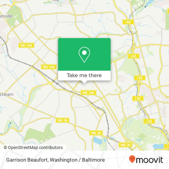 Mapa de Garrison Beaufort, Baltimore, MD 21215